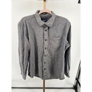 Grayers Heritage Flannel Button Down Shirt Men's Large Gray